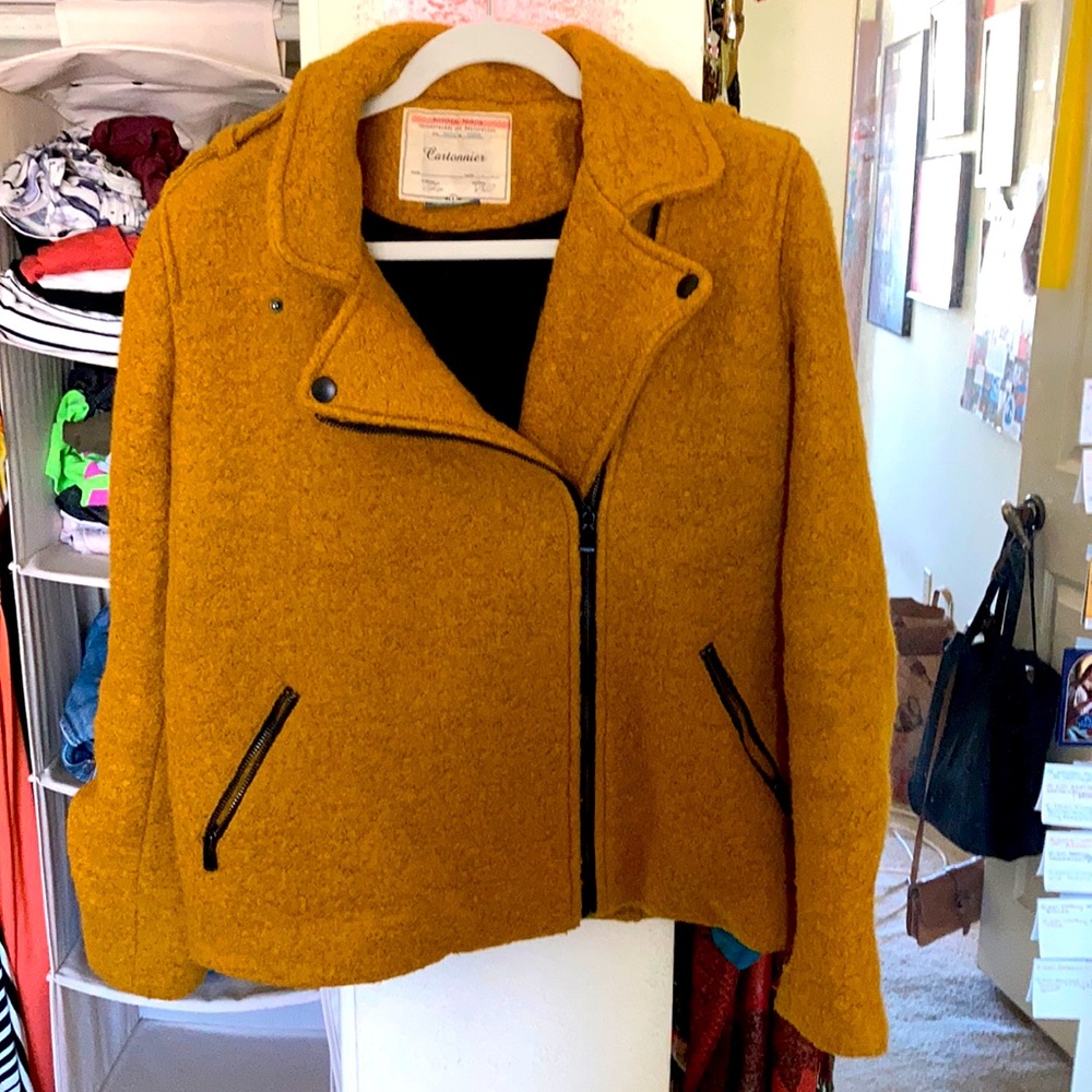 ANTHROPOLOGIE YELLOW WINTER COAT